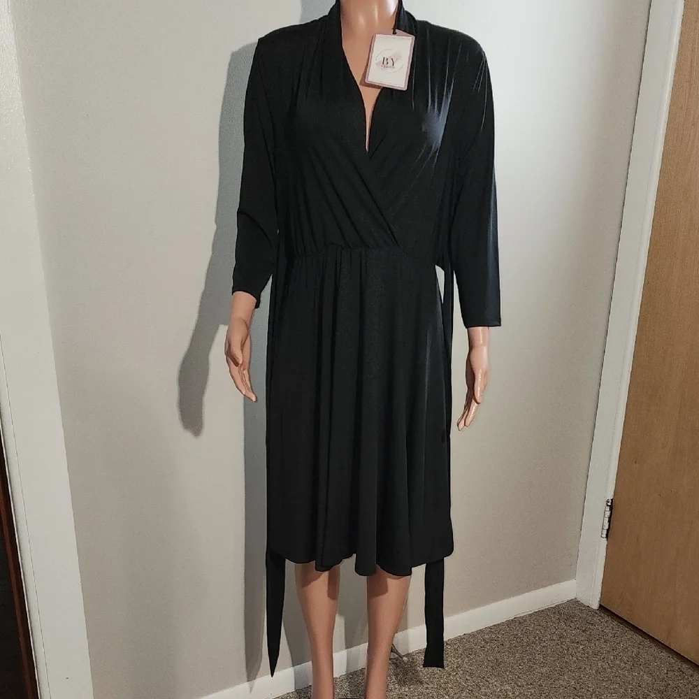 Chic Black Long Sleeve Dress - Picture 8 of 9